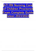 ATI RN Nursing Care of Children Proctored Exam Complete Guide 