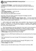 Airport ID Badges &lbrack;DFW SIDA Training Pocket Guide&rsqb; 2022 &lpar;VERIFED&rpar;