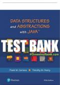 Test Bank For Data Structures and Abstractions with Java 5th Edition All Chapters - 9780137515134