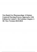 Test Bank For Pharmacology A PatientCentered Nursing Process Approach 11th Edition by Linda E. McCuistion Chapter 1- 58 | 2023/2024