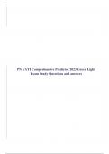PN VATI Comprehensive Predictor 2023 Green Light Exam Study Questions and answers