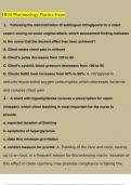 HESI Pharmacology Practice Exam Questions and Answers Latest &lpar;2023 &sol; 2024&rpar; &lpar;Verified Answers&rpar;
