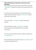 AAPC CPC FINAL Exam Questions and Answers &lpar;Verified Answers&rpar; &lpar;101 Questions&rpar;&period;docx