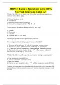 MRSO: Exam 3 Questions with 100% Correct Solutions Rated A+