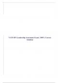 VATI RN Leadership Assesment Exam &vert; 100&percnt; Correct Solution