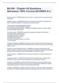 BA109 - Chapter 04 Questions &Answers 100&percnt; Correct&period;&lpar;SCORED A&plus;&rpar;