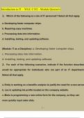 WGU C182 INTRODUCTION TO IT ALL MODULE OBJECTIVE ASSESSMENT &lpar;OA&rpar; 1 2023&sol;2024