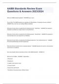AABB Standards Review Exam Questions & Answers 2023&sol;2024