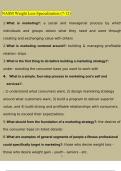 NASM Weight Loss Specialization &lpar;7-12&rpar; Questions and Answers Latest &lpar;2023 &sol; 2024&rpar; &lpar;Verified Answers&rpar;