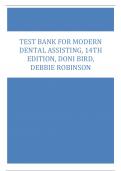 Test Bank for Modern Dental Assisting&comma; 14th Edition&comma; Doni Bird&comma; Debbie Robinson