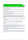 Assisted Living Medication Training Exam With 100&percnt; Correct Answers 2023