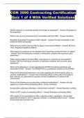 CON 3990 Contracting Certification Quiz 1 of 4 With Verified Solutions