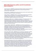WGU C963 American politics and US Constitution Exam Graded A&plus;