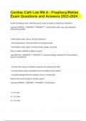 Cardiac Cath Lab RN A - Prophecy&sol;Relias Exam Questions and Answers Latest Update 2023-2024