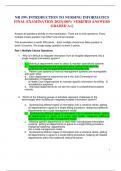 NR 599: INTRODUCTION TO NURSING INFORMATICS FINAL EXAMINATION 2023{100% VERIFIED ANSWERS GRADED A+}