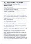 DCF 40 Hours Child Care &lpar;HSAN&rpar; Health&comma; Safety&comma; and Nutrition &lpar;2019&rpar;Solved&excl;