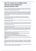 DCF FL Child Care &lpar;CGDR&rpar; Child Growth and Development &lpar;Exam&rpar;Verified 100&percnt;