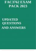 FAC3762 EXAM PACK 2023