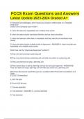 FCCS Exam Practice Questions and Answers - Latest Updated 2023-2024 (Graded A+)
