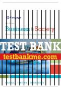 Test Bank For Business & Society: Ethics, Sustainability & Stakeholder Management - 10th - 2018 All Chapters - 9781305959828