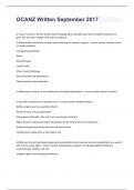 OCANZ Written September 2017 updated to pss