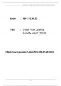 CheckPoint CCSE R81&period;20 156-315&period;81&period;20 Dumps