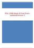 POLI 330N Week 8 Final Exam  updated(Version 2