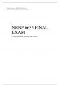 NURS 6635 Final Exam PMHNP (Version 2)| Questions, Answers and Explanations - Complete Solutions, Walden University.
