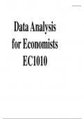 Lecture notes Financial Econometrics (EC1010) taught in English Economics Students