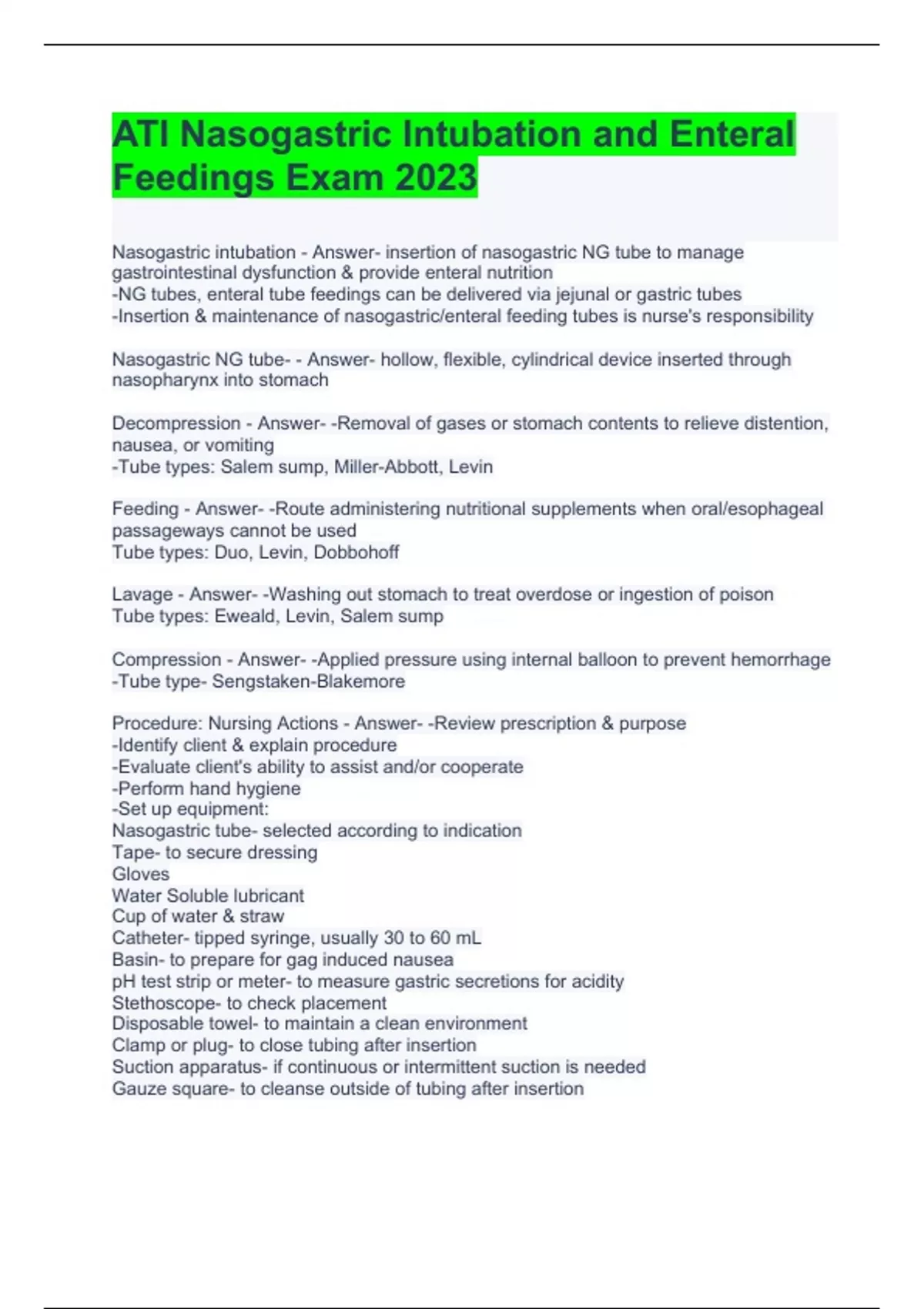 ati-nasogastric-intubation-and-enteral-feedings-exam-2023-ati-nasogastric-intubation-and