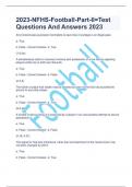 2023-NFHS-Football-Part-II&equals;Test Questions And Answers 2023    Any forward pass purposely incomplete to save loss of yardage is an illegal pass&period;        &lpar;2-18&comma; 2-27&rpar;    The signal for free-kick infractions&comma; other than encroachment of the neutral zone&comma; has  
