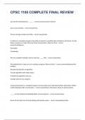 CPSC 1100 COMPLETE FINAL REVIEW EXAM 2023 WITH 100&percnt; CORRECT ANSWERS