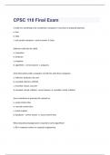 CPSC 110 Final Exam 2023 with 100&percnt; correct answers