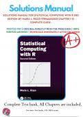 Solutions Manual For Statistical Computing with R 2nd Edition By Maria L&period; Rizzo &lpar; 2019 - 2020 &rpar; &sol; 9781466553323 &sol; Chapter 1-15 &sol; Complete Questions and Answers A&plus; 