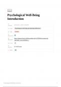 Lecture notes Psychological Well-Being  (77-403409-AF-20223) 