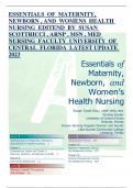 ESSENTIALS OF MATERNITY, NEWBORN , AND WOMENS HEALTH NURSING EDITEND BY SUSAN SCOTTRICCI , ARNP , MSN , MED NURSING FACULTY UNIVERSITY OF CENTRAL FLORIDA LATEST UPDATE