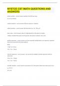 NYSCTE Multi-Subject CST Math Section questions and answers.
