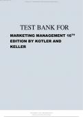Test Bank for Marketing Management 16th edition by Philip Kotler&comma; Alexander Chernev&period;
