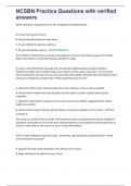 NCSBN Practice Questions with verified answers 2023&period;docx