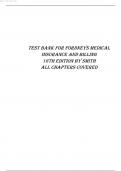 Test Bank for Fordneys Medical Insurance and Billing 16th Edition by Smith&period;
