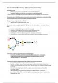 Summary Notes on Recombinant DNA technologies - AQA A Level Biology 