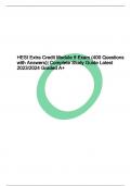 HESI Extra Credit Module 9 Exam &lpar;400 Questions  with Answers&rpar;&vert; Complete Study Guide Latest  2023&sol;2024 Graded A&plus;