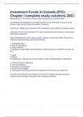 Investment Funds in Canada &lpar;IFIC&rpar; Chapter I complete study solutions 2023