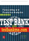 Test Bank For Forecasting and Predictive Analytics with Forecast X (TM), 7th Edition All Chapters - 9781259903915