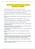 AANP REVIEW QUESTIONS WITH ANSWERS 2023&sol;2024 A&plus; GRADED