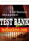 Test Bank For Small Business Management: An Entrepreneur's Guidebook, 8th Edition All Chapters - 9781259538988