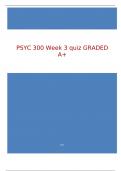 PSYC 300 Week 3 quiz GRADED A+