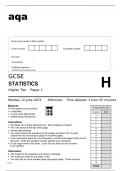 Aqa GCSE Statistics 8382/1H Question Paper  June2023