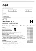 Aqa GCSE Mathematics 8300/3H Question Paper June2023