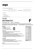 Aqa GCSE Mathematics 8300/3F Question Paper June2023